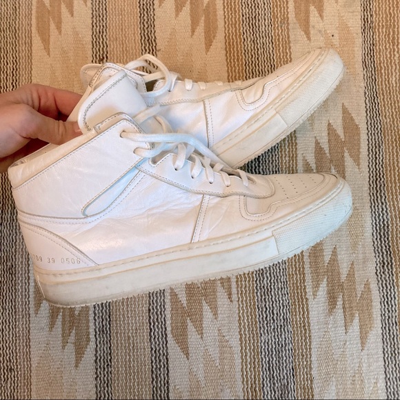 Woman By Common Projects BBall High-Top Sneakers - Picture 3 of 5